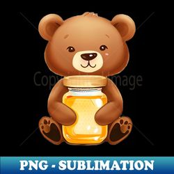 cute baby bear holding honey jar - Stylish Sublimation Digital Download - Create with Confidence