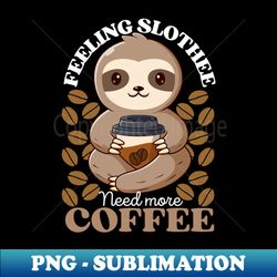 Feeling Slothee Need More Coffee - High-Quality PNG Sublimation Download - Unleash Your Creativity