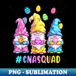 CNA Squad Happy Easter Funny Gnomes Egg Hunt Colorful Eggs - Premium Sublimation Digital Download - Enhance Your Apparel with Stunning Detail