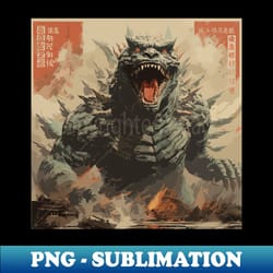 giant monster attack - high-resolution png sublimation file - enhance your apparel with stunning detail
