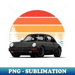 Retro Sunset 911 964 Oldschool Oldtimer Car - Digital Sublimation Download File - Enhance Your Apparel with Stunning Detail