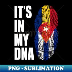 Romanian And Cuban Vintage Heritage DNA Flag - Special Edition Sublimation PNG File - Unleash Your Inner Rebellion