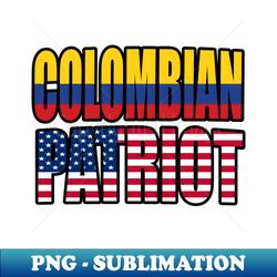 Colombian American Patriot Pride Heritage Flag Gift - High-Resolution PNG Sublimation File - Boost Your Success with this Inspirational PNG Download