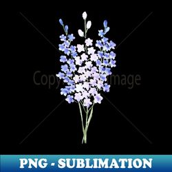 Delphiniums floral watercolor painting - Digital Sublimation Download File - Spice Up Your Sublimation Projects
