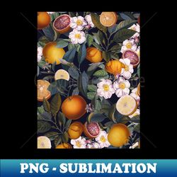 Juicy Lemons - Night - Vintage Sublimation PNG Download - Spice Up Your Sublimation Projects