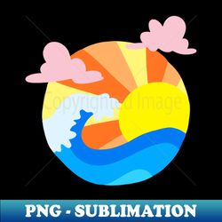 Retro summers wave - Exclusive PNG Sublimation Download - Add a Festive Touch to Every Day