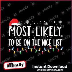 most likely to be on the nice list svg