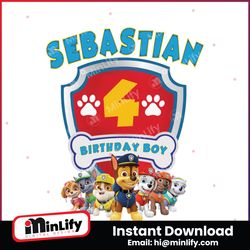 paw patrol characters birthday boy png