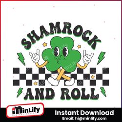 shamrock and roll st patricks day svg