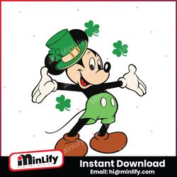 disney mickey happy saint patricks day svg