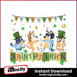 bluey family saint patrick party png