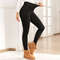Women Soft Thick Velvet Leggings High Waist Stretch Leggings Super Pants For Winter Warmth 0