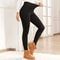 Women Soft Thick Velvet Leggings High Waist Stretch Leggings Super Pants For Winter Warmth 0