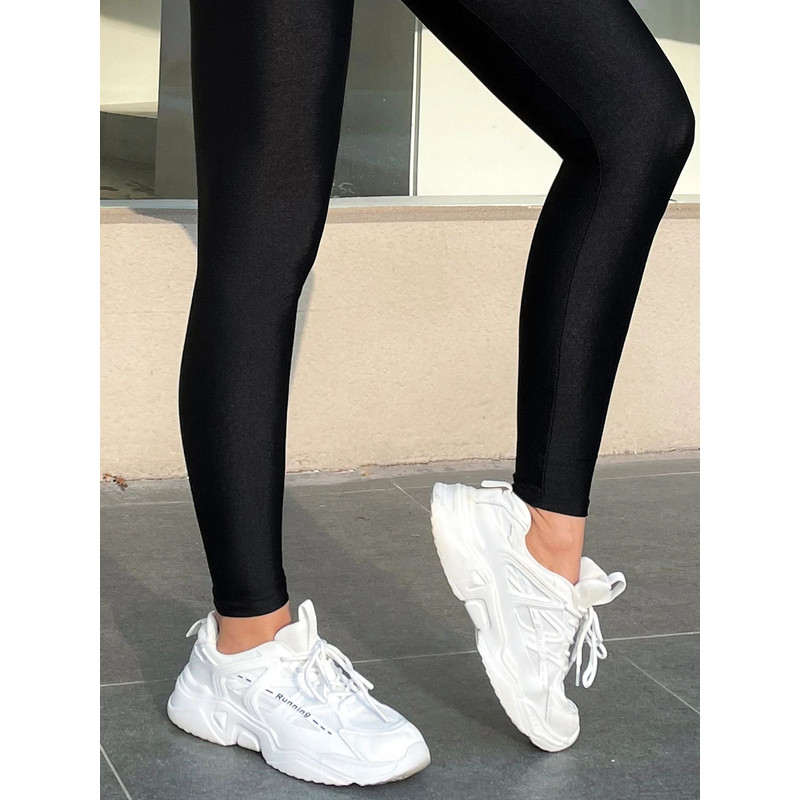 Shiny Black Glossy Leggings For Women High Waist Tight Bottoms Pants Workout Leggings For Gym 1