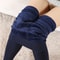 Fleece Lined Leggings For Winter Velvet Thickening Leggings For Women Thick Warm Stocking Elastic P 0
