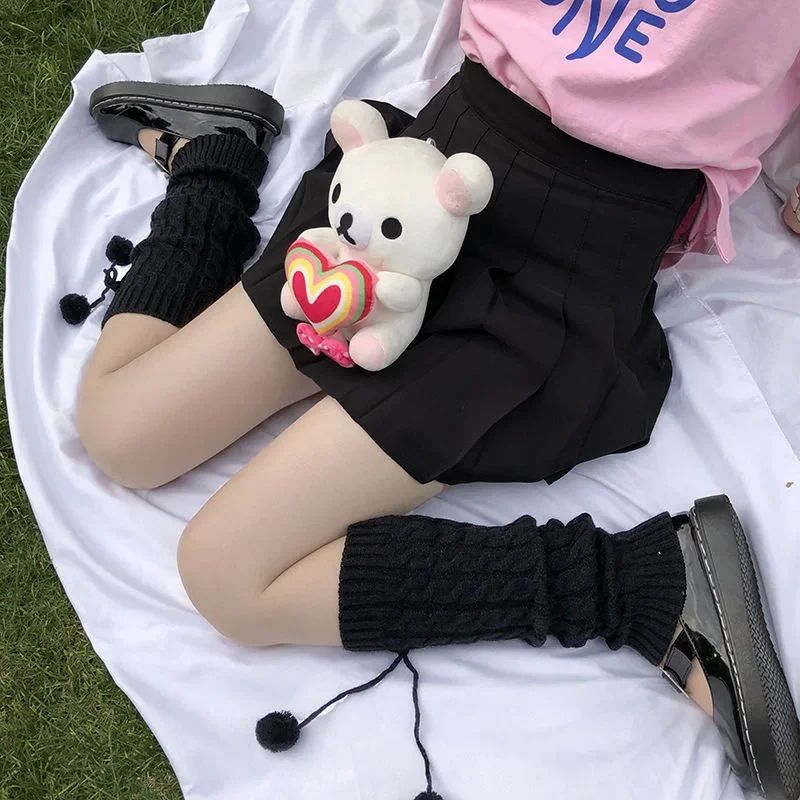 Cozy Winter Leg Warmers Soft Knitted Thick Footed Leg Warmers For Women Thickened Stockings Women S 1