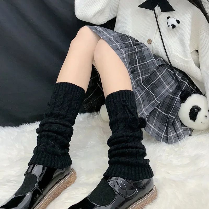 Cozy Winter Leg Warmers Soft Knitted Thick Footed Leg Warmers For Women Thickened Stockings Women S 4