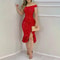 Women Fashion Sexy Summer Off Shoulder Elegant Dress Ruched Party Dress for Women 6