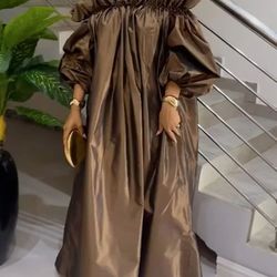 elegant off-shoulder sleeve loose maxi dress for women - summer casual party dresses