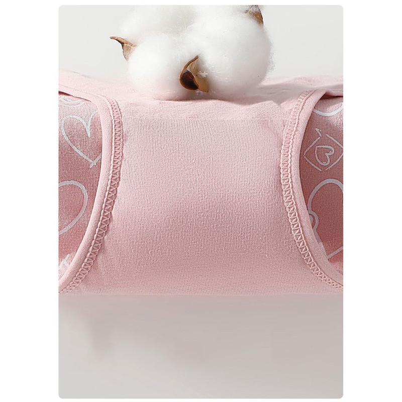 Breathable Cotton Womens Panties High Waist Briefs with Fashion Print Comfortable Female Lingerie