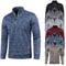 Sweatshirt For Men Fleece Lined Pullover With V Neck Windproof Design 0