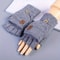 Thickened Fingerless Gloves Warm Touchscreen Gloves for Students, Men & Women