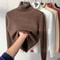Turtleneck Winter Sweater For Women Elegant Thickened VelvetLined Knit Pullover Slim Fit Knitted Ju 11