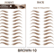 Brow Liner Sticker 6D Bionic Tattoo False Eyebrow Stamp Waterproof Black Brown Reusable StickOn Eye 24