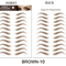 Brow Liner Sticker 6D Bionic Tattoo False Eyebrow Stamp Waterproof Black Brown Reusable StickOn Eye 24