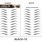 Brow Liner Sticker 6D Bionic Tattoo False Eyebrow Stamp Waterproof Black Brown Reusable StickOn Eye 14
