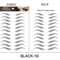 Brow Liner Sticker 6D Bionic Tattoo False Eyebrow Stamp Waterproof Black Brown Reusable StickOn Eye 14