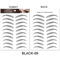 Brow Liner Sticker 6D Bionic Tattoo False Eyebrow Stamp Waterproof Black Brown Reusable StickOn Eye 13