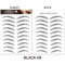 Brow Liner Sticker 6D Bionic Tattoo False Eyebrow Stamp Waterproof Black Brown Reusable StickOn Eye 13