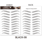 Brow Liner Sticker 6D Bionic Tattoo False Eyebrow Stamp Waterproof Black Brown Reusable StickOn Eye 12
