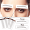 Brow Liner Sticker 6D Bionic Tattoo False Eyebrow Stamp Waterproof Black Brown Reusable StickOn Eye 4
