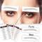Brow Liner Sticker 6D Bionic Tattoo False Eyebrow Stamp Waterproof Black Brown Reusable StickOn Eye 4