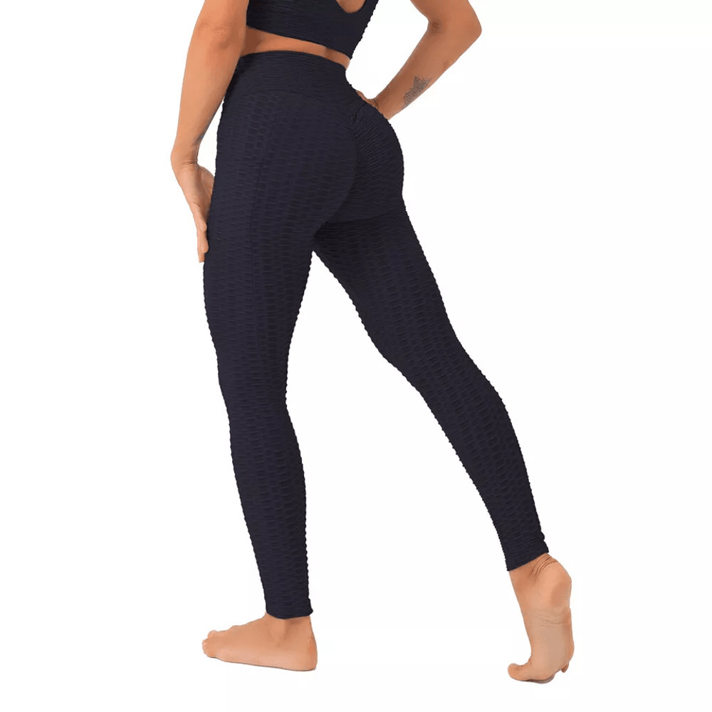 Womens Anti Cellulite Butt Lifting High Waist Yoga Leggings With Pocket Pants For Workout Fitness 5