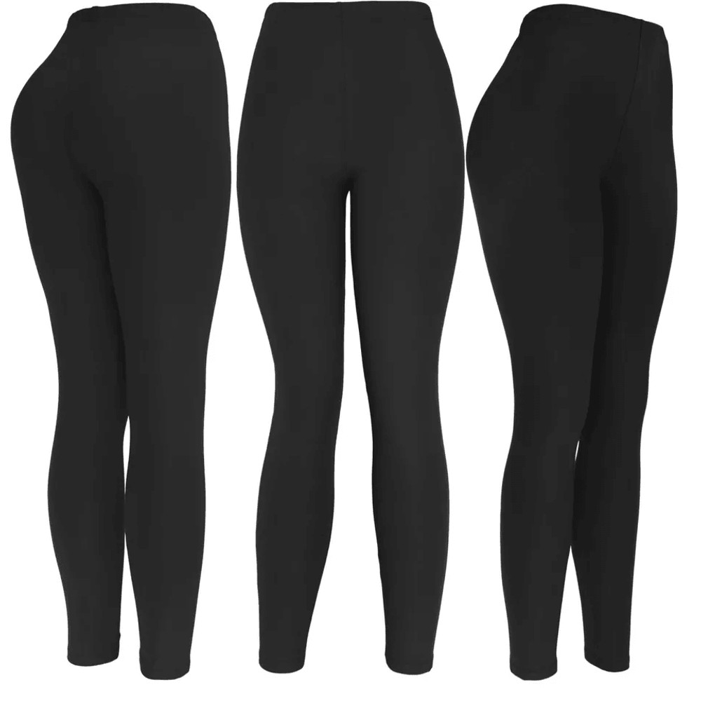 Ultra Soft Solid Brushed Basic Full Regular Plus Leggings High Waisted Ankle Length Stretch Pants 6