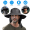 Outdoor Wide Brim Sun Hat UV Protection Neck Flap Hiking Fishing Travel Cap For Men Women 0