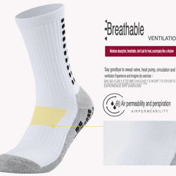 anti slip sport socks with grip men football soccer basketball premium