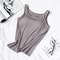 Womens Built In Bra Vest Tops Padded Slim Fit Tank for Casual & Summer Wear