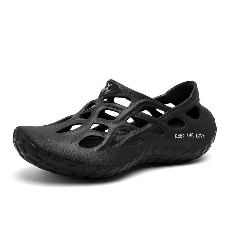 Summer Men Sandals Light EVA Men's Casual Shoes for Home, Garden & Beach Breathable Hole Clogs, Big Size Flat Slippers