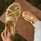 Fashion Gold Clip Toe Sandals Women Summer Flat Heels Beach Flip Flops Woman Lightweight Outdoor Sl 1