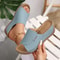 Womens Wedge Slippers Summer Fashion Open Toe Breathable Sandals Comfortable Buckle Sliders For Wom 2
