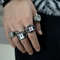 Vintage Punk Finger Watch with Elastic Strap – Retro Roman Quartz Couple Rings for Men & Women