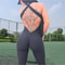 Womens Sports Suit, Sleeveless Backless Jumpsuit, Quick-Dry Gym Bodysuit, Fitness Tights Scrunch Leggings for Workouts