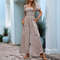 Summer Trend Womens Floral Loose Overalls, Elegant One-Piece Long Romper Jumpsuit & Casual Female Bodysuit