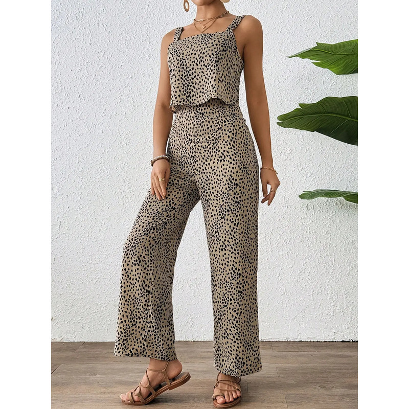 Elegant Casual Womens Romper Edition, Double Strap Printed Romper for Stylish Comfort