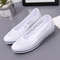 Lace Hollow Breathable Little White Flat Shoes Mid Wedge Heel Womens Summer Beauty Shoes Size SlipO 0