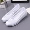 Lace Hollow Breathable Little White Flat Shoes Mid Wedge Heel Womens Summer Beauty Shoes Size SlipO 0